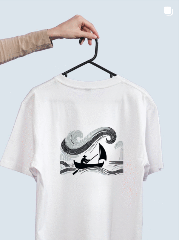 Camiseta Contra La Marea -Estampado en espalda